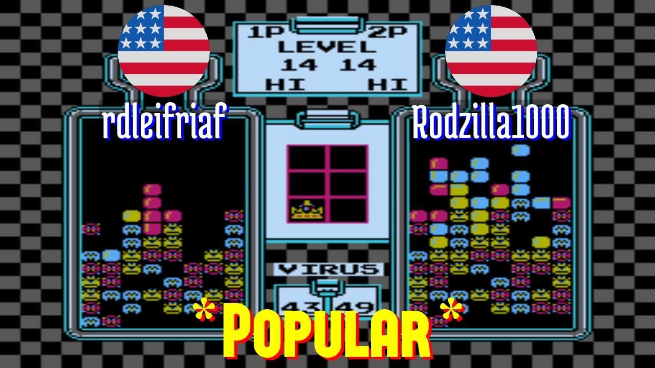 FT2 @nes_drmario: rdleifriaf (US) vs Rodzilla1000 (US) [Dr. Mario NES Fightcade] Mar 13