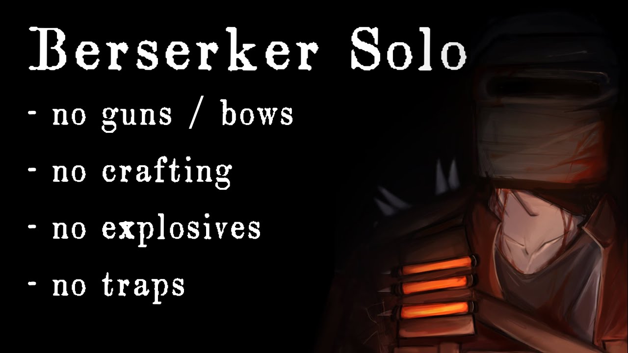 Berserker Solo win (No guns, explosives, crafting, traps, bows) - decaying winter