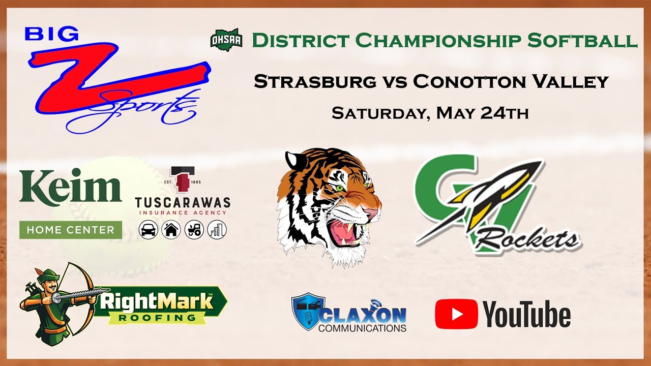Strasburg vs Conotton Valley  - OHSAA District Championship Softball from BIG Z Sports