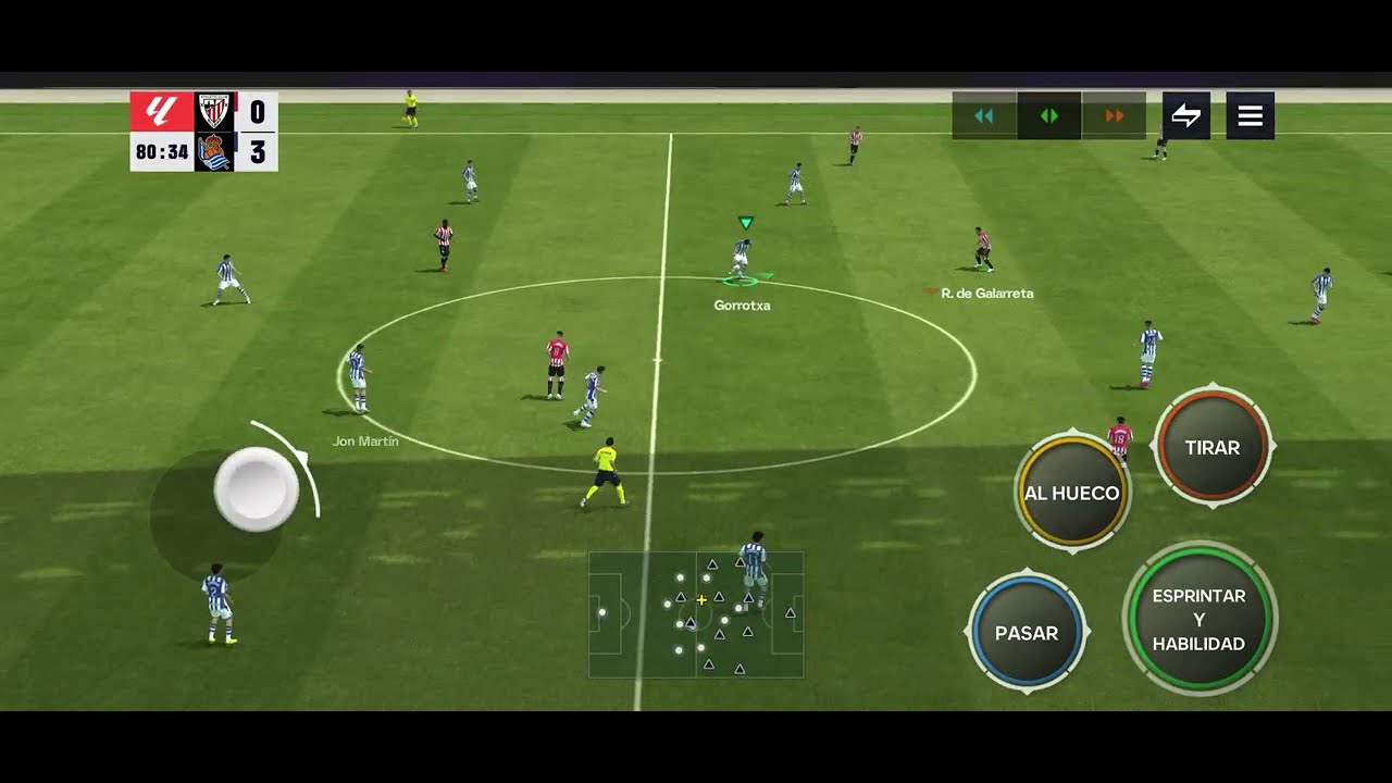 Simulación en FIFA Mobile Real Sociedad Vs Atletic Club 2026