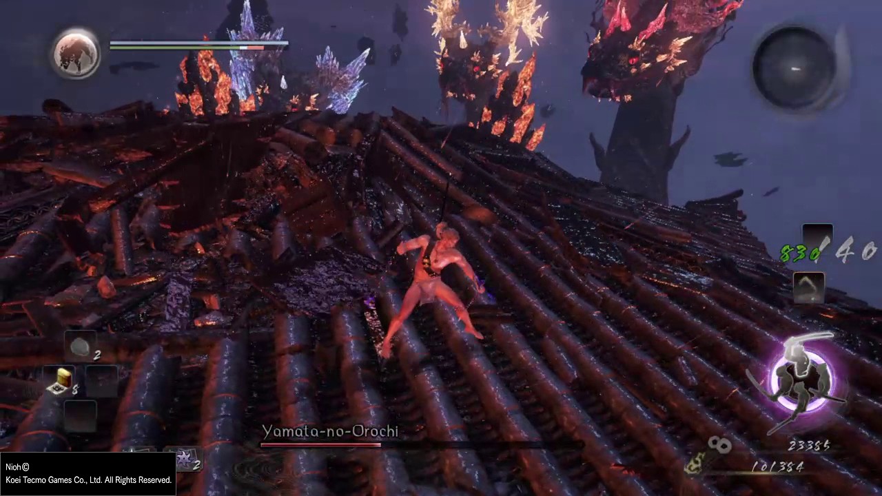 Nioh - Flawless Yamata-no-Orochi at Level 1 no Dodging, Rolling or Blocking