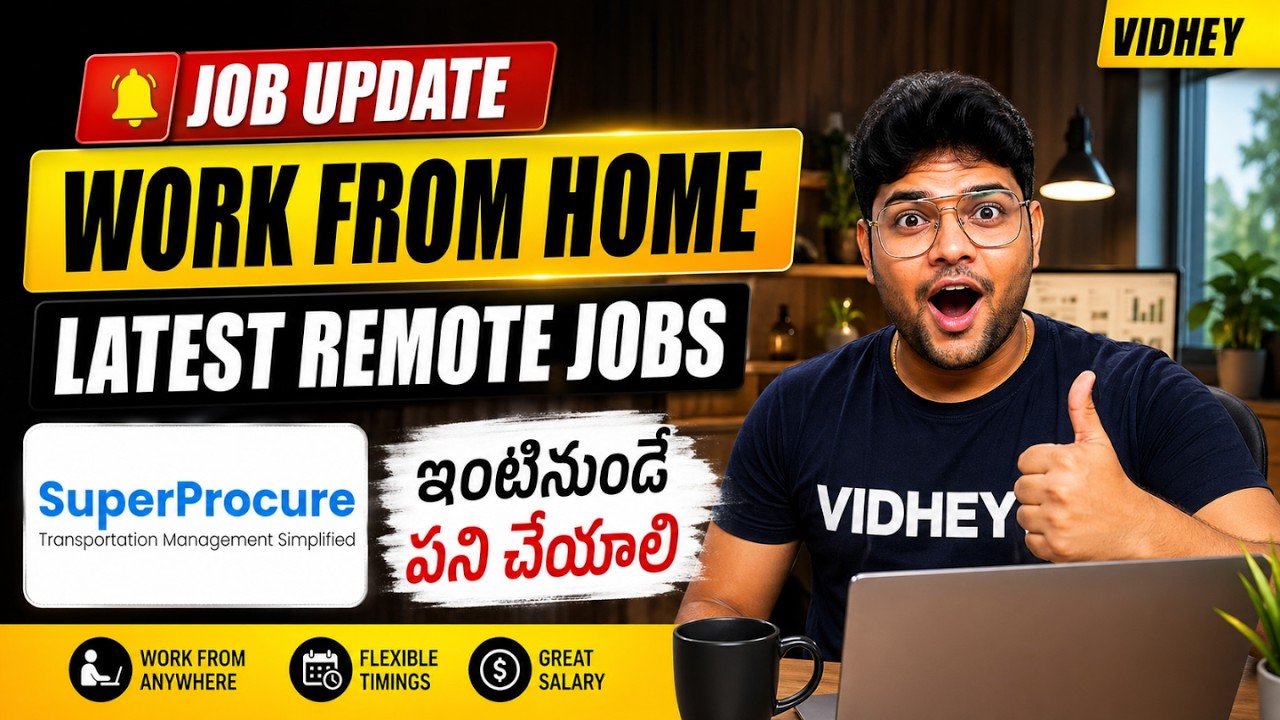 👌Work from Home | Latest Remote Hiring | Latest jobs in Telugu | Latest jobs from Superprocure