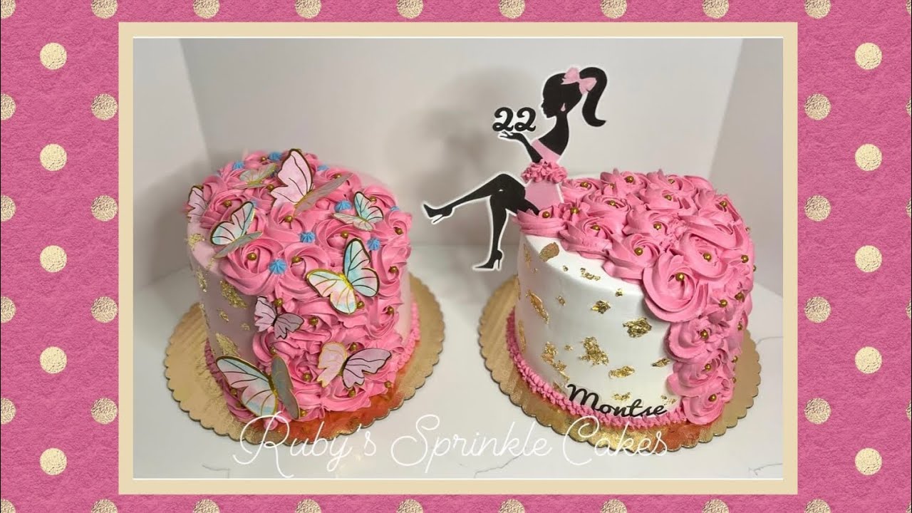 Rosette pink Cakes- Pasteles rosas de Rosetones