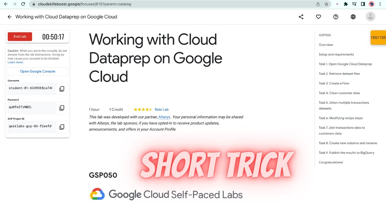 Working with Cloud Dataprep on Google Cloud || #qwiklabs || #GSP050 ||  [With Explanation🗣️]