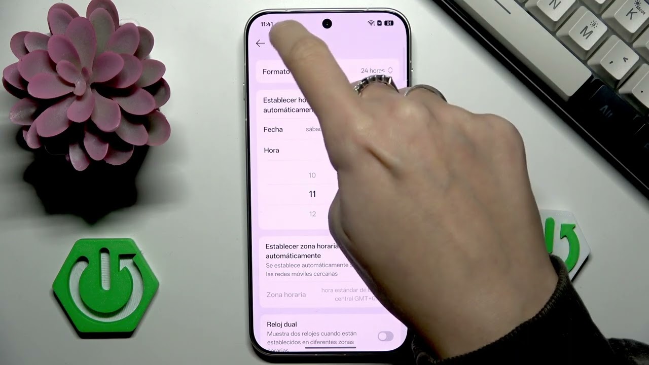 Cómo configurar fecha y hora en OPPO Find X9 Pro