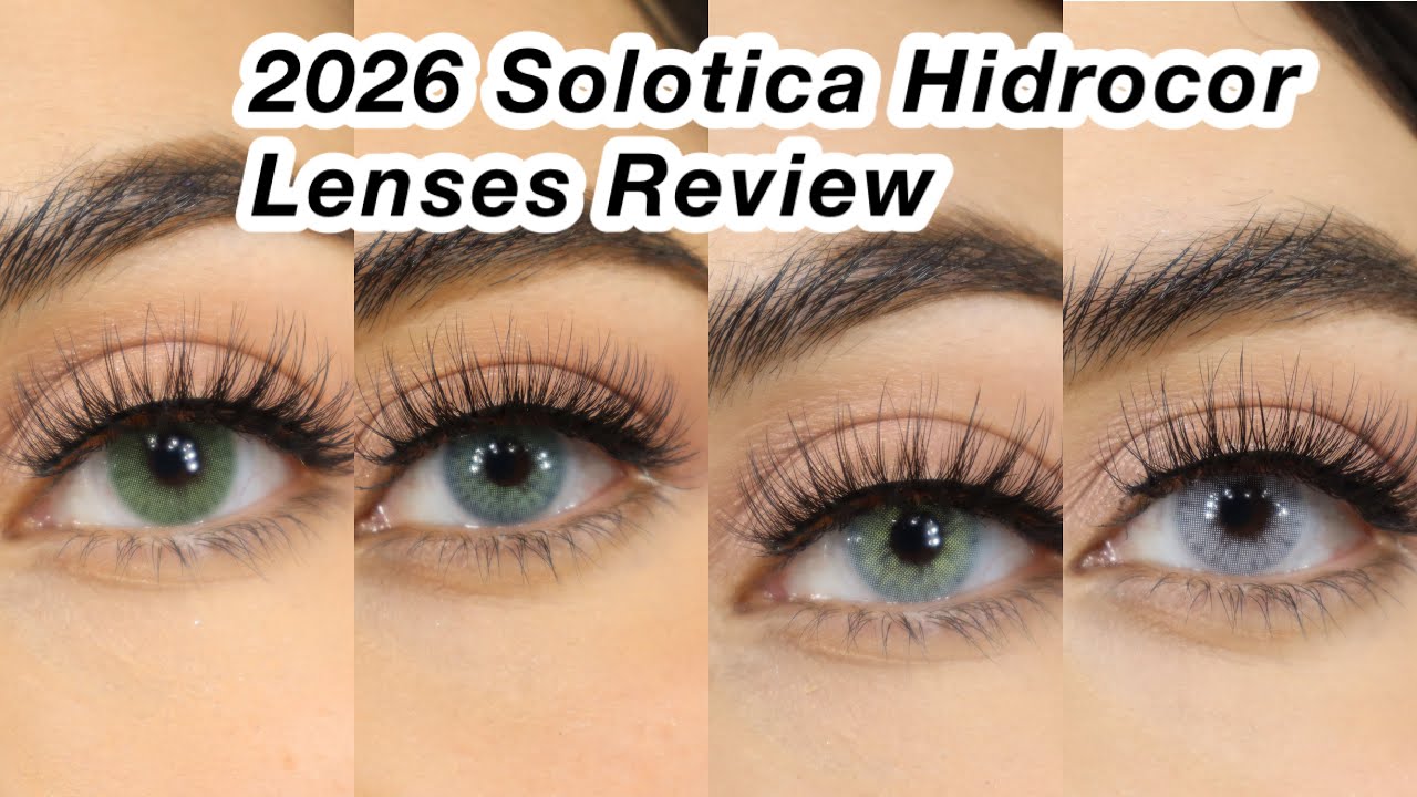 Обзор линз Solotica Hidrocor 2026 &ndash; зеленые и серые цвета | Результаты на темных глазах