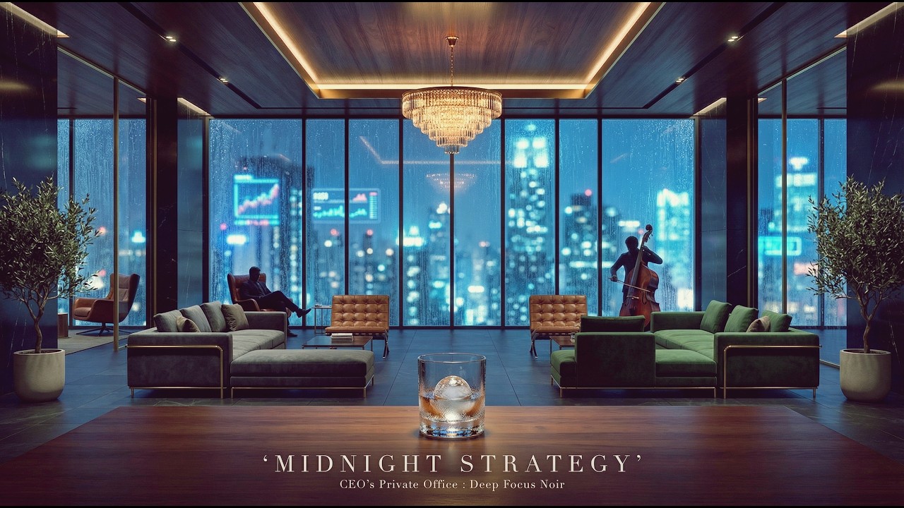 CEO's Private Office 💼 | Midnight Strategy: Pure Dark Jazz for Deep Focus (No Noise)
