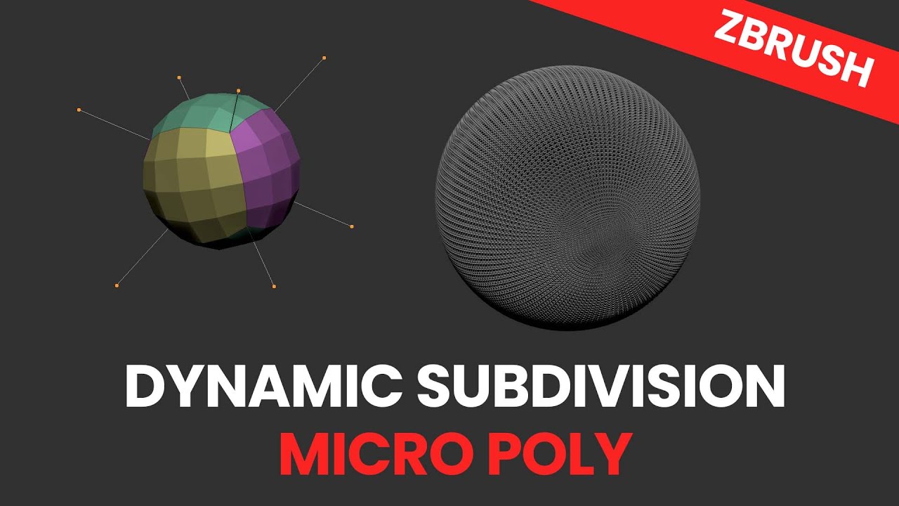 Dynamic Subdivision & Micro Poly in ZBrush