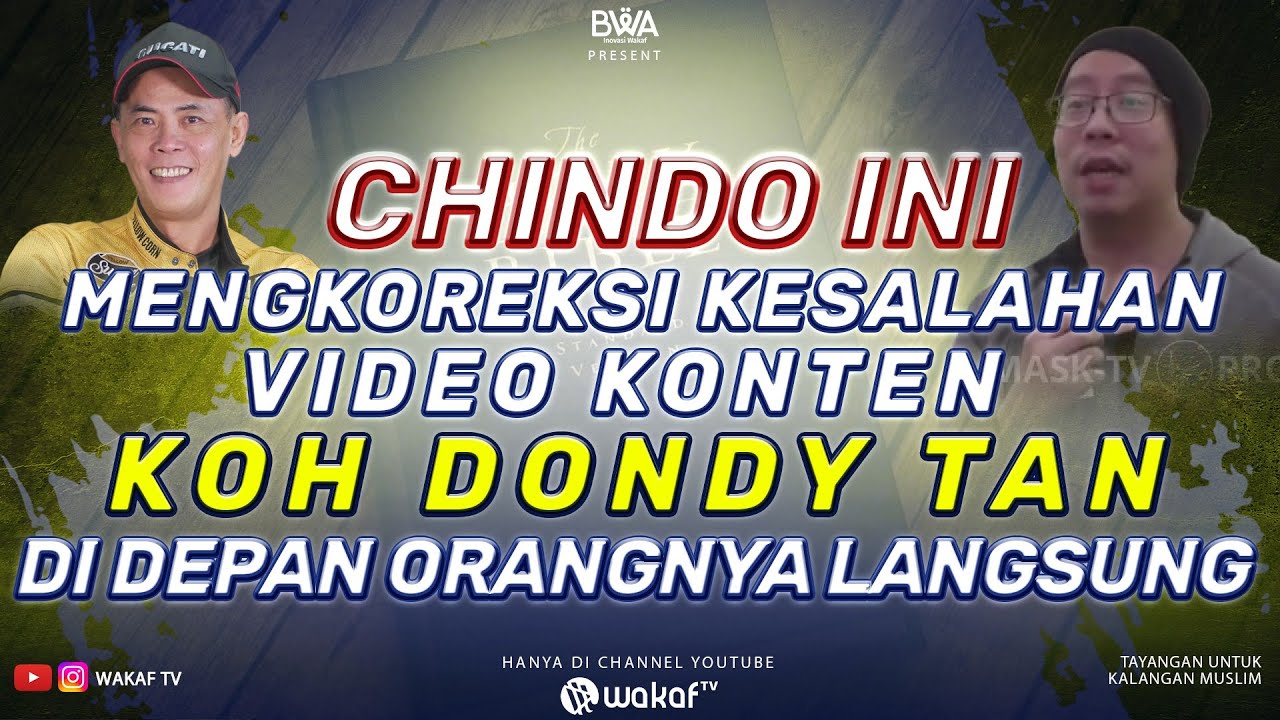 MANTAN PENDETA PEREMPUAN & PRIA CHINDO INI BERTANYA SERTA MENGKOREKSI KESALAHAN VIDEO KOH DONDY TAN