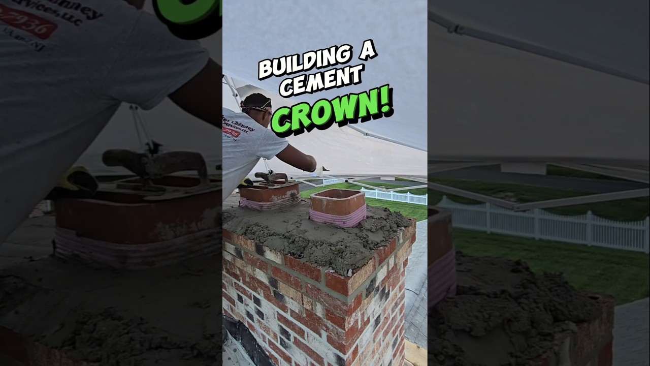 How I Built An Almost Perfect Chimney Crown! #shorts