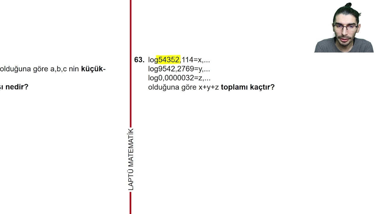 Logaritma | Konu Anlatımı | 63.Soru