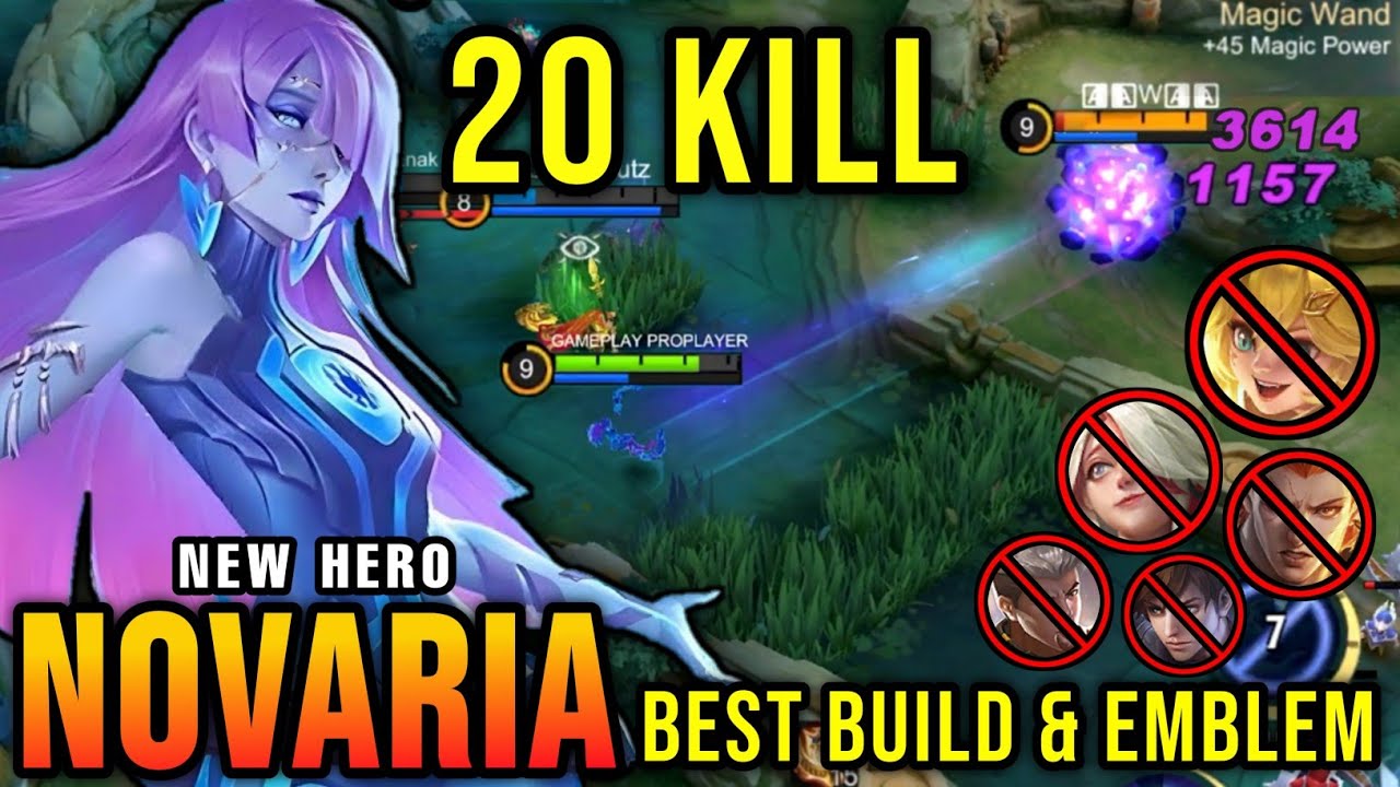20 Kills!! New Hero Novaria Best Build and Emblem - Build Top 1 Global Novaria ~ MLBB