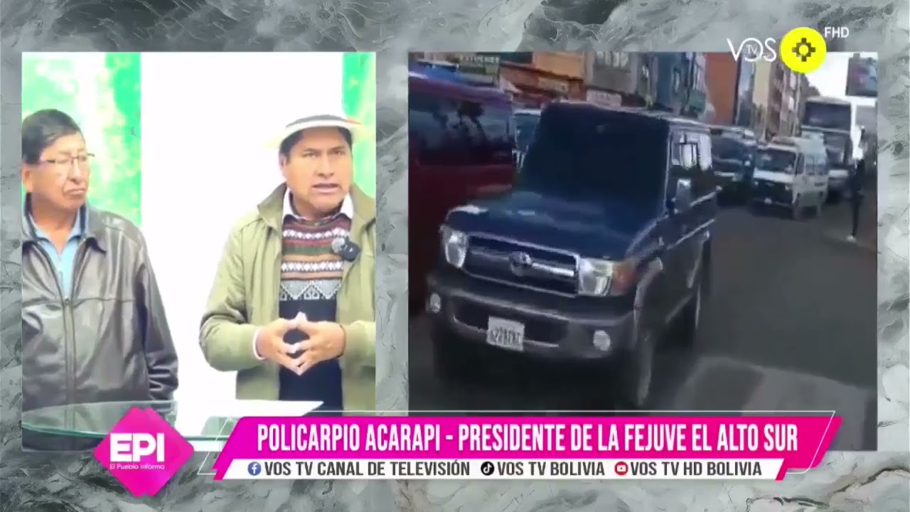 POLICARPIO ACARAPI - PRESIDENTE DE LA FEJUVE EL ALTO SUR
