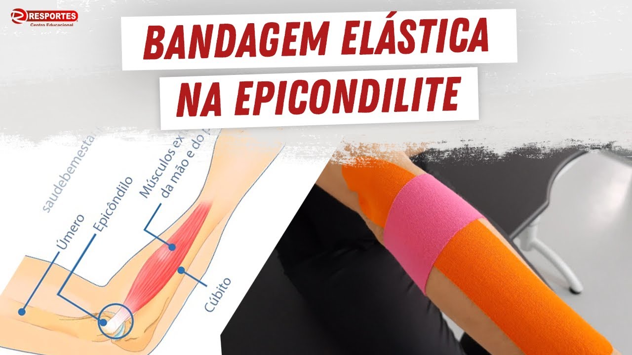Como aplicar BANDAGEM ELÁSTICA na dor de COTOVELO
