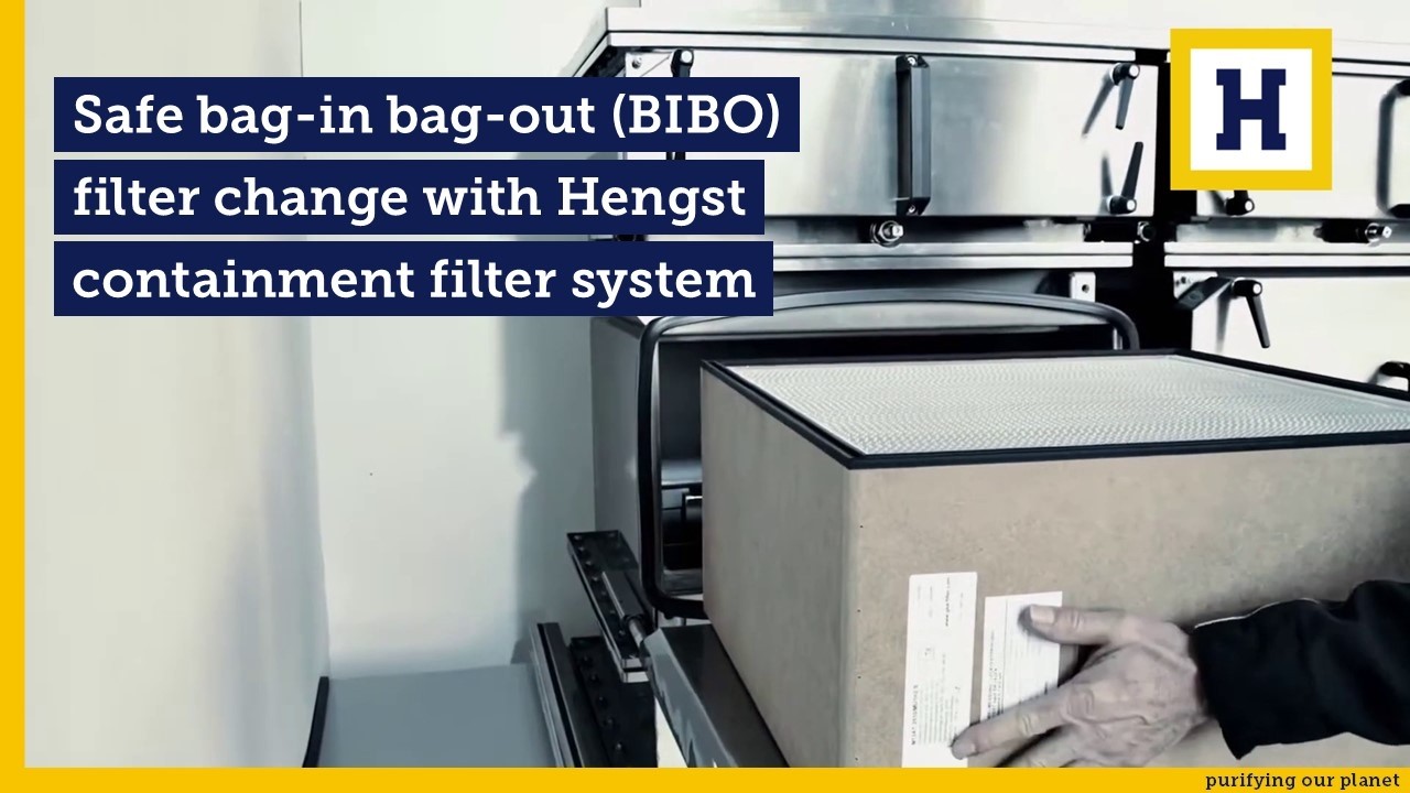 Safe bag-in bag-out (BIBO) filter change with Hengst containment filter system