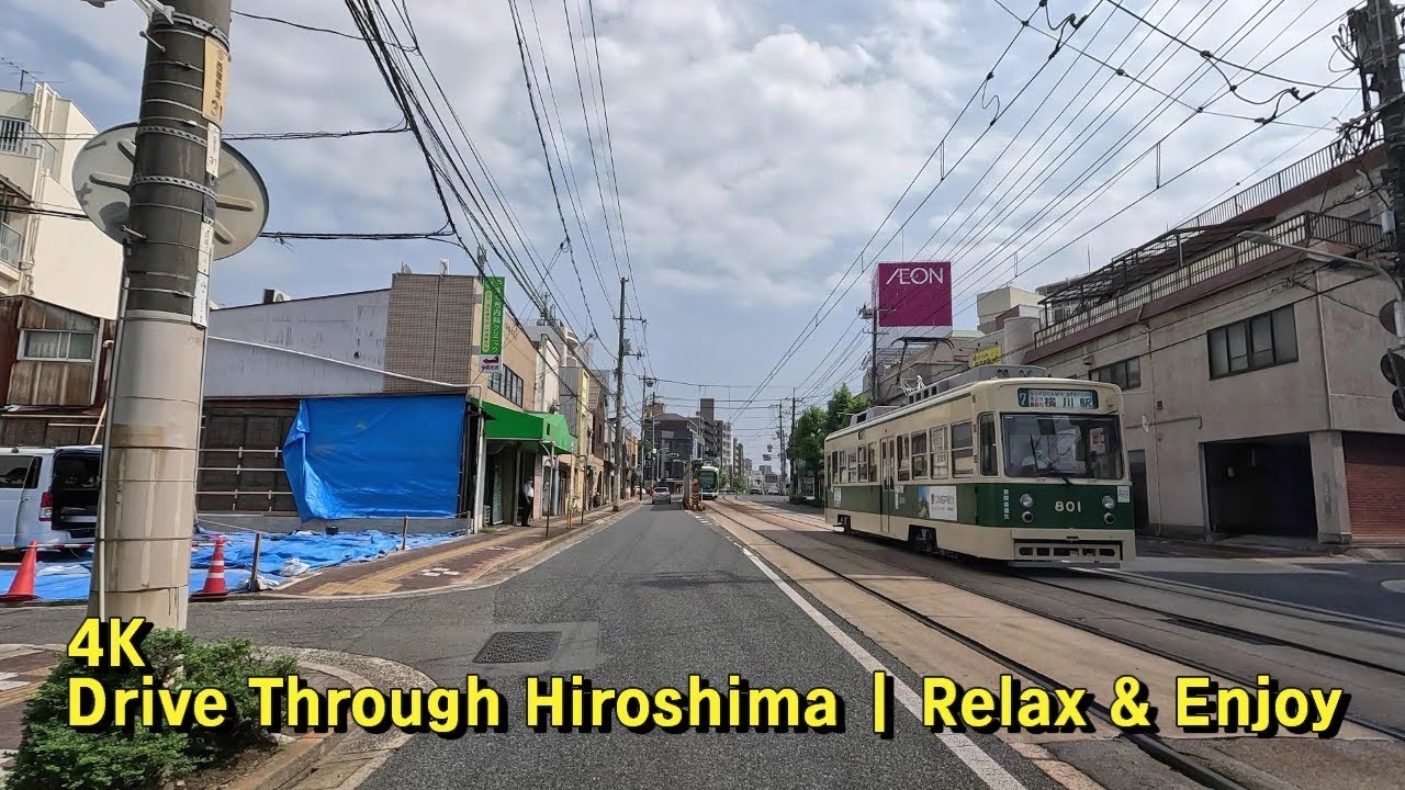 Hiroshima Streets POV Drive | Calm Music & City Scenes