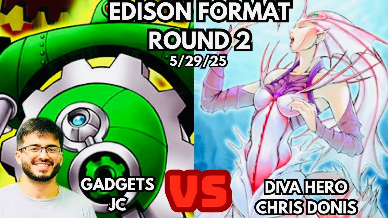Yugioh Edison Format Round 2: Gadgets Vs Diva Hero!
