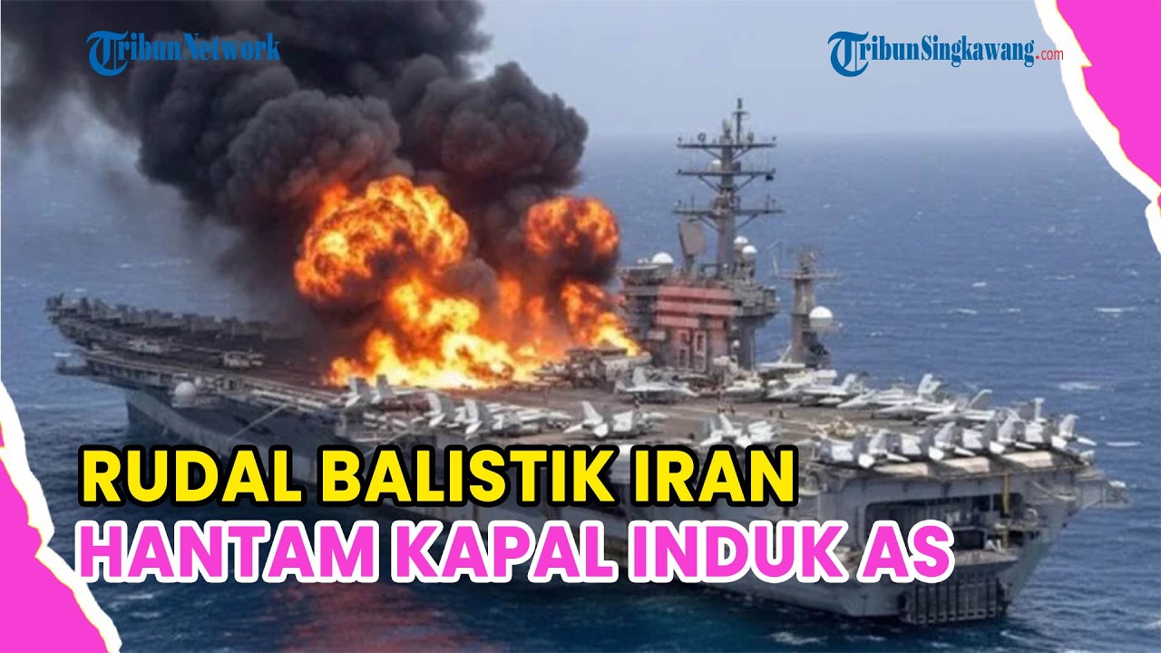 🔺DETIK-DETIK EMPAT RUDAL BALISTIK IRAN HANTAM KAPAL INDUK AS❗