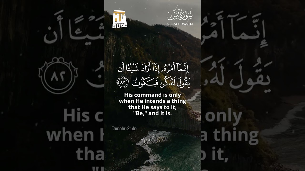 Surah Yasin سورة يس | Ayah (80-83) | Tamaddun Studio #QuranRecitation #surahyasin #yaseen #shorts