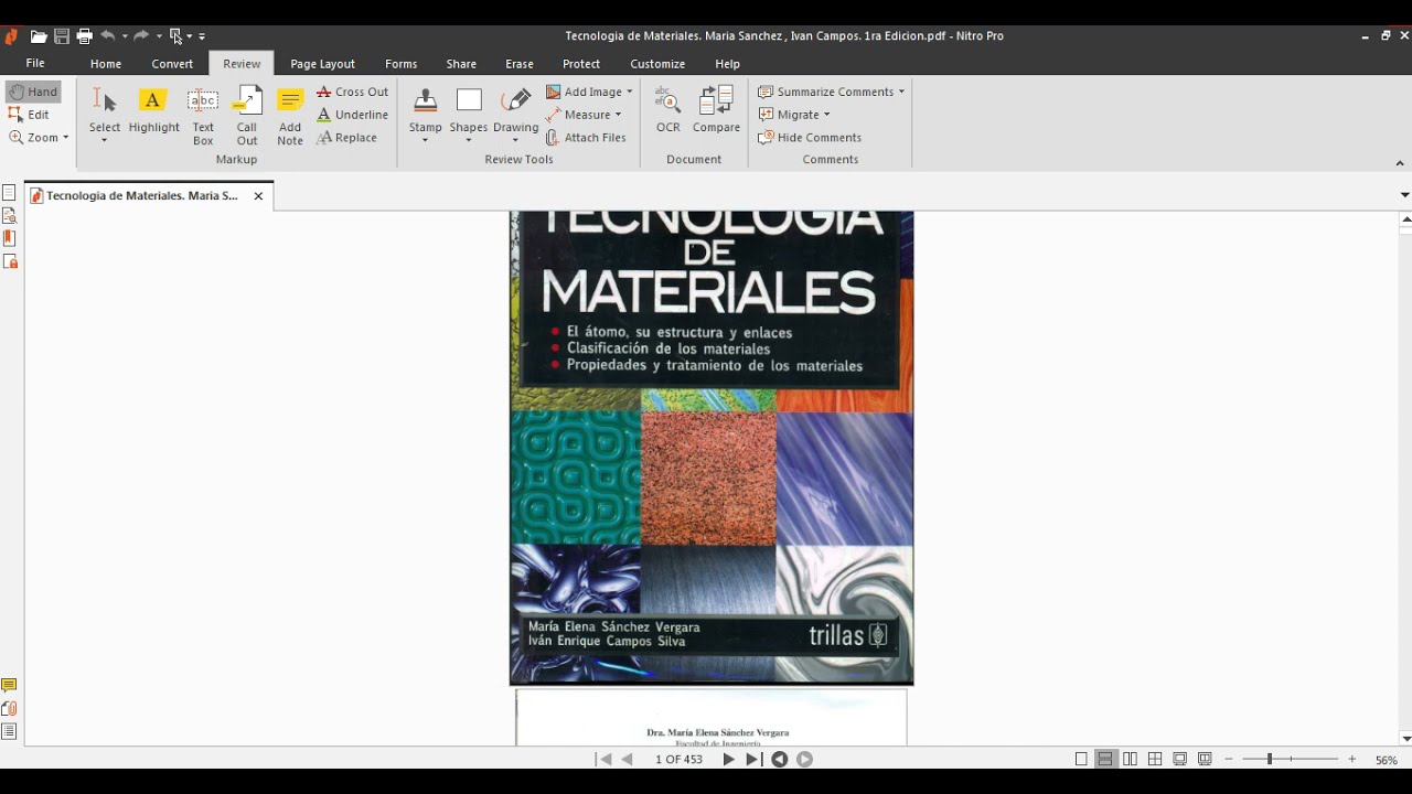 Tecnolog&iacute;a de Materiales. Mar&iacute;a S&aacute;nchez , Ivan Campos - 1ra Ed. PDF