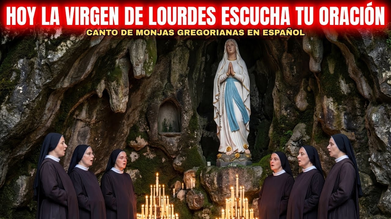 CANTOS GREGORIANOS DE MONJAS EN ESPAÑOL | HOY ES EL DÍA DE LA VIRGEN DE LOURDES ALABANZAS CATÓLICAS