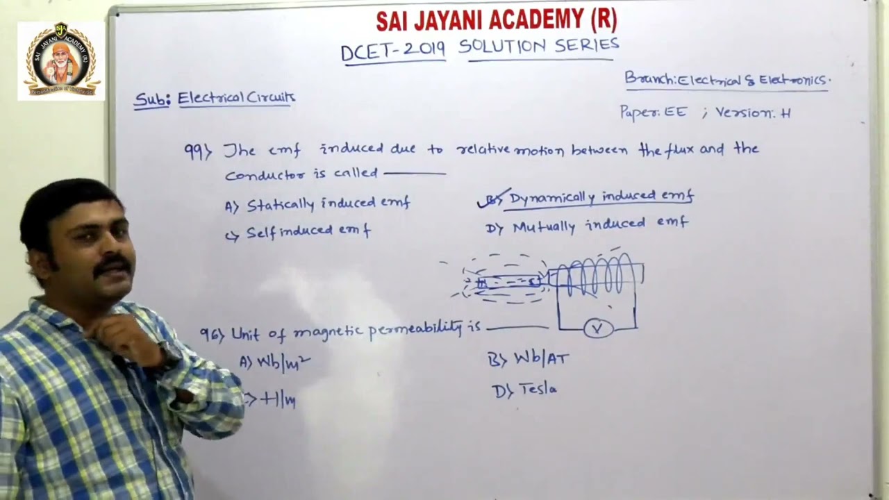 DCET 2019|EE| ELECTRIC CIRCUIT |QP SOLUTION | SAI JAYANI ACADEMY (R)
