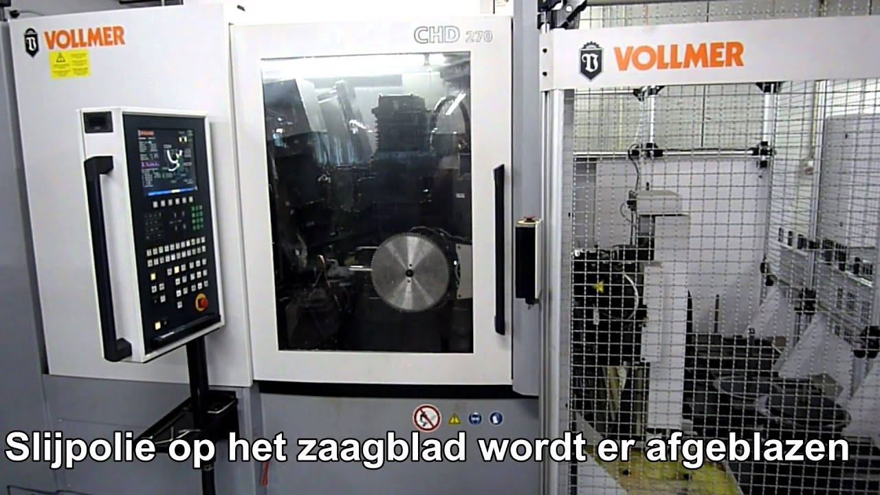 Vollmer CHD270 CNC zagen slijpmachine met robot lader