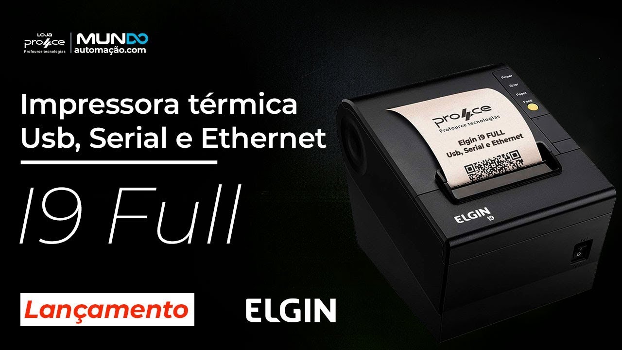 Impressora t&eacute;rmica Elgin i9 FULL Usb, Serial e Ethernet