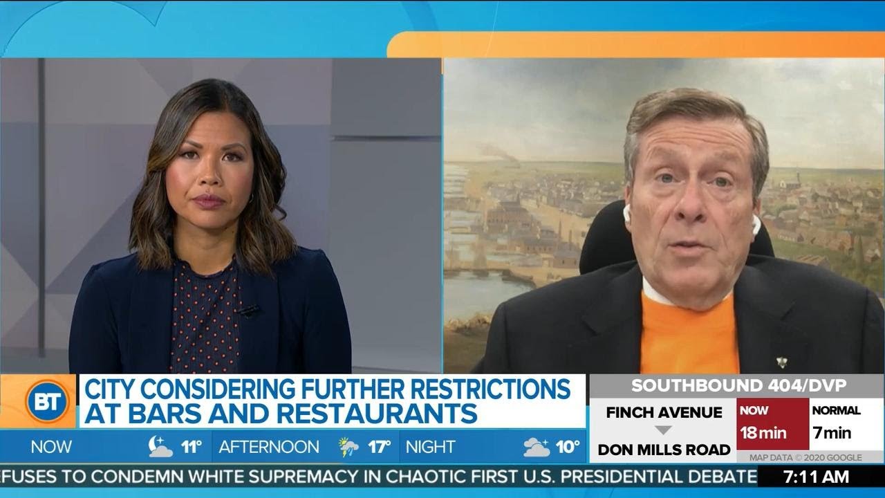 Mayor Tory discusses the city&rsquo;s plan for the 2nd wave of COVID-19, and the U.S. presidential debate