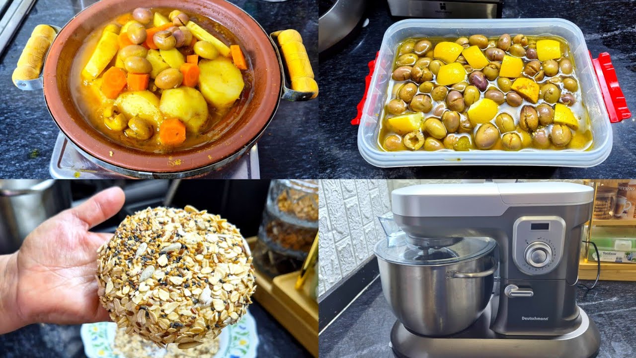 خبز صحي بالزرارع  زيتون مشرمل وغادي نشارك  معاكم عجانة بيم ونعطيكم الرأي ديالي فيها