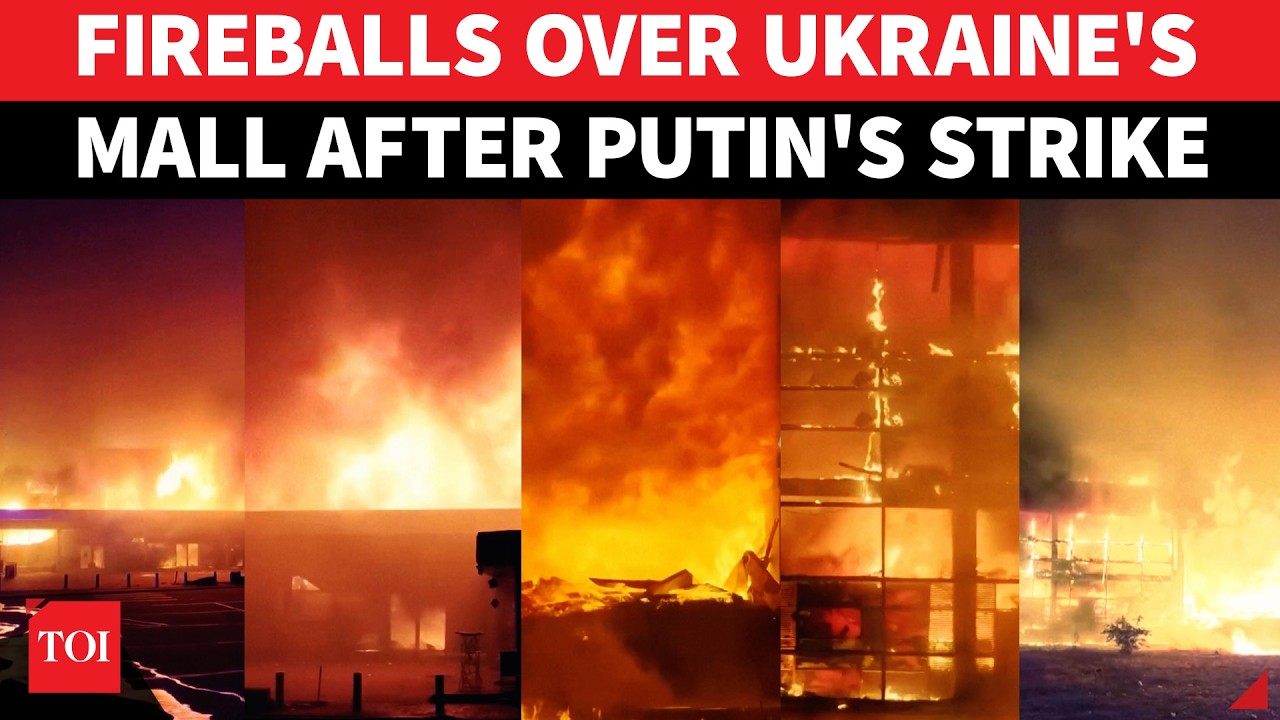 ON CAM: Ukraine Shopping Centre 'IN FLAMES'; Putin's Men TORCH Zelensky's Cargo Ships | Watch