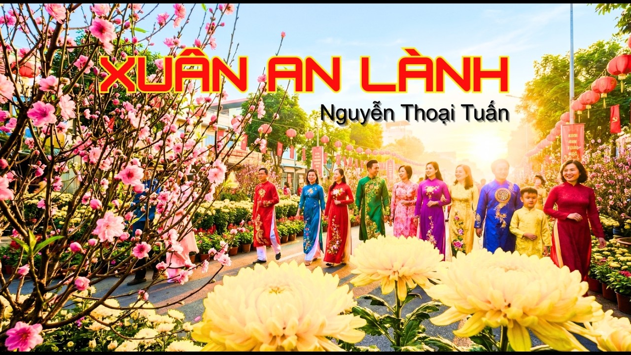 KARAOKE | Xuân An Lành - Sáng tác: Thoại Tuấn | Song Ca (Official)