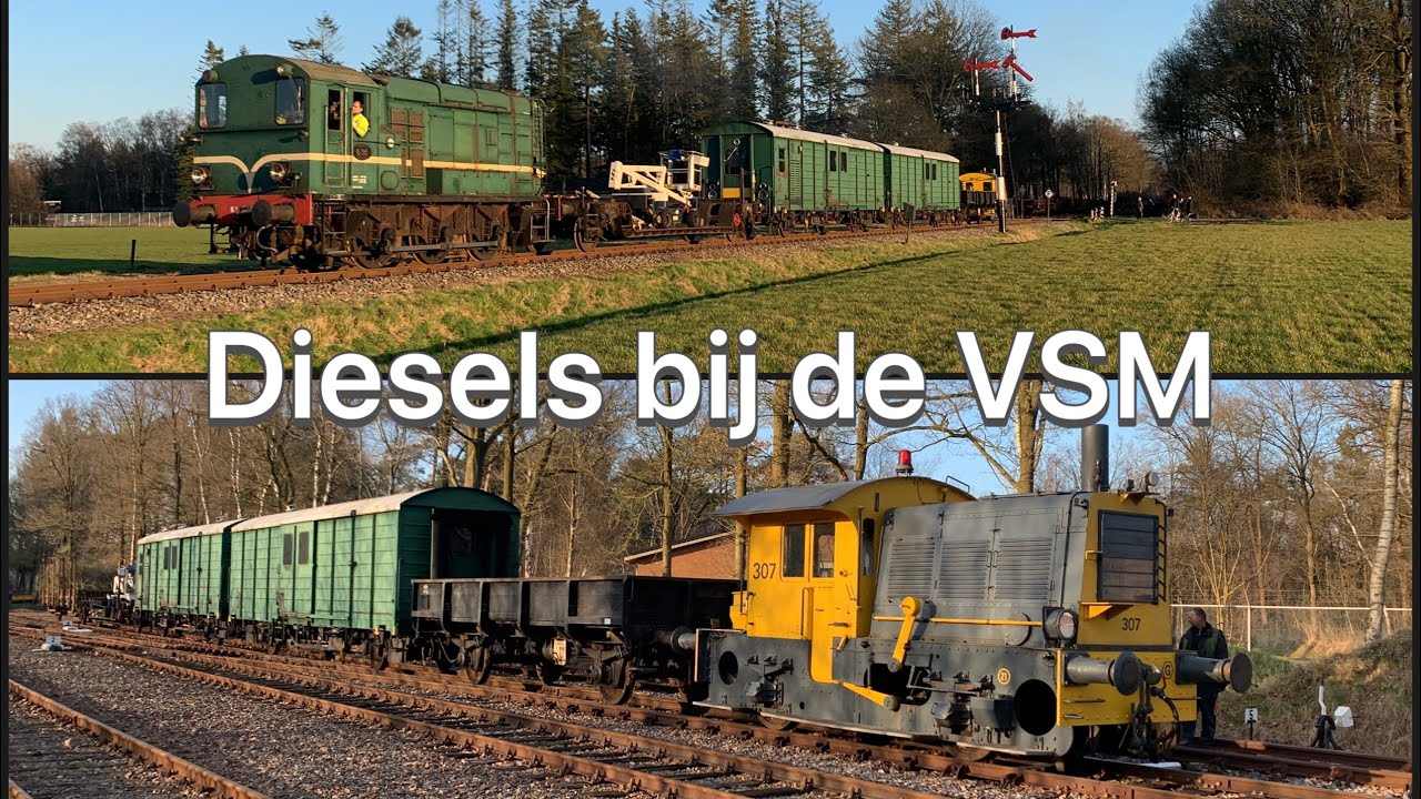 De sik en 636 van de Veluwsche Stoomtrein Maatschappij gaan op pad met werk treinen. (01-03-2025)