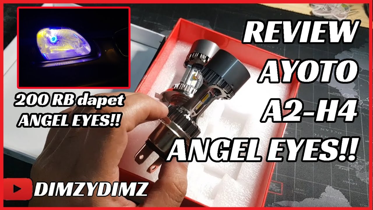 REVIEW LAMPU AYOTO LED A2 H4 ANGEL EYES! WORTH IT GA?? (2022)