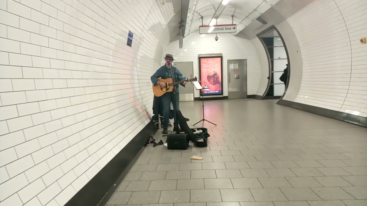 Singer at the Tottenham Court Road Station London