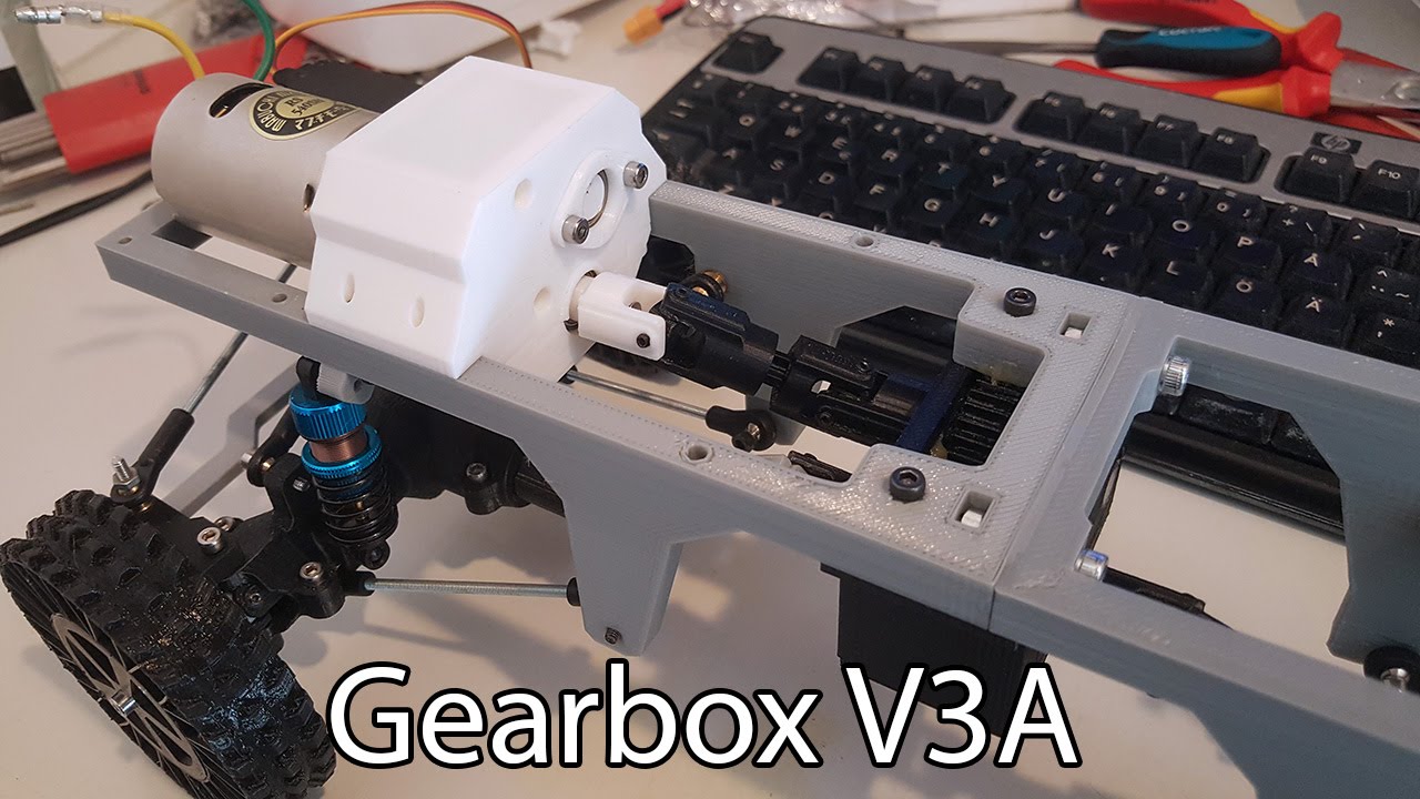 3D printed RC truck V3: New gearbox