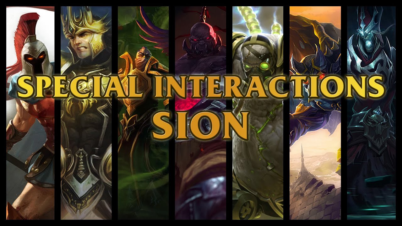 Sion Special Interactions Towards Jarvan, Galio, Swain, Urgot, Pantheon, Karthus And Several Items