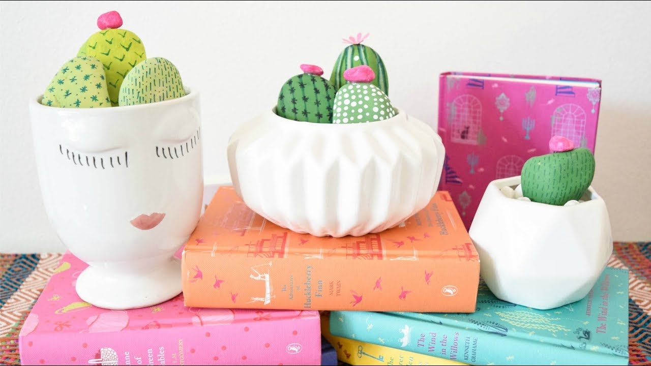 Easy Rock Painting Ideas: DIY Cactus Rock Painting Tutorial
