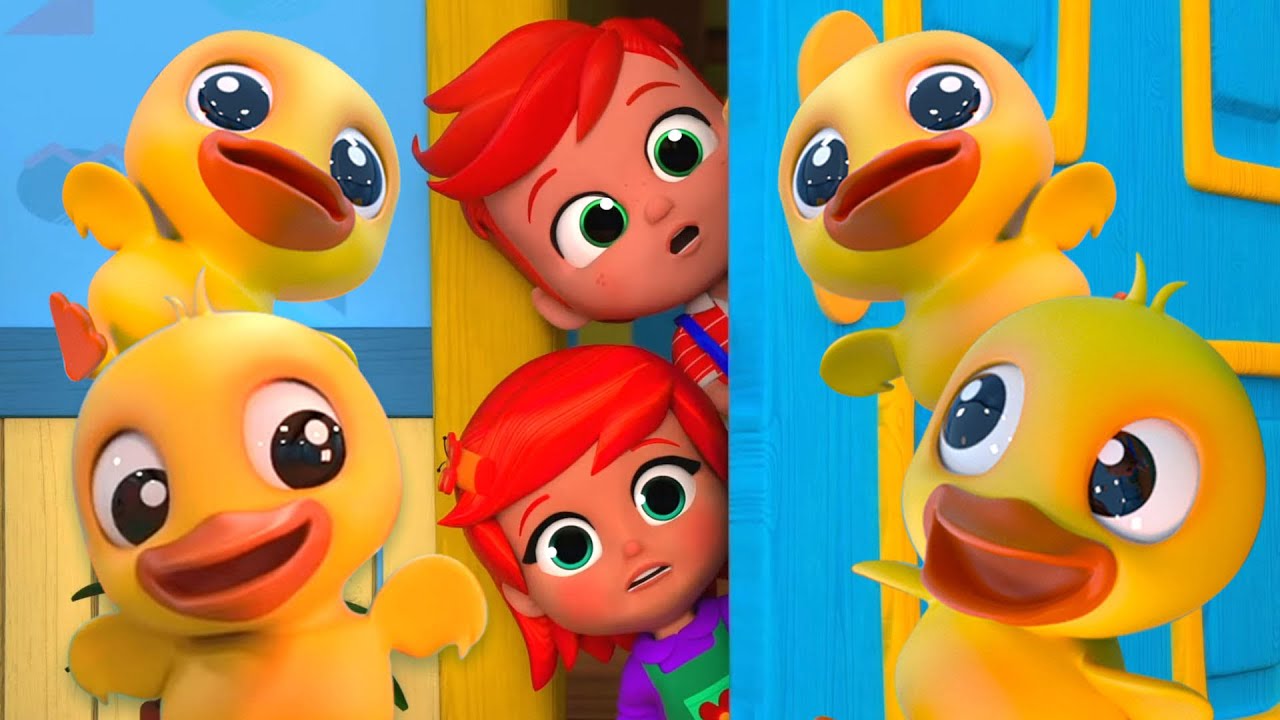 Five Little Ducklings, Animal Cartoon and Preschool Song for Kids