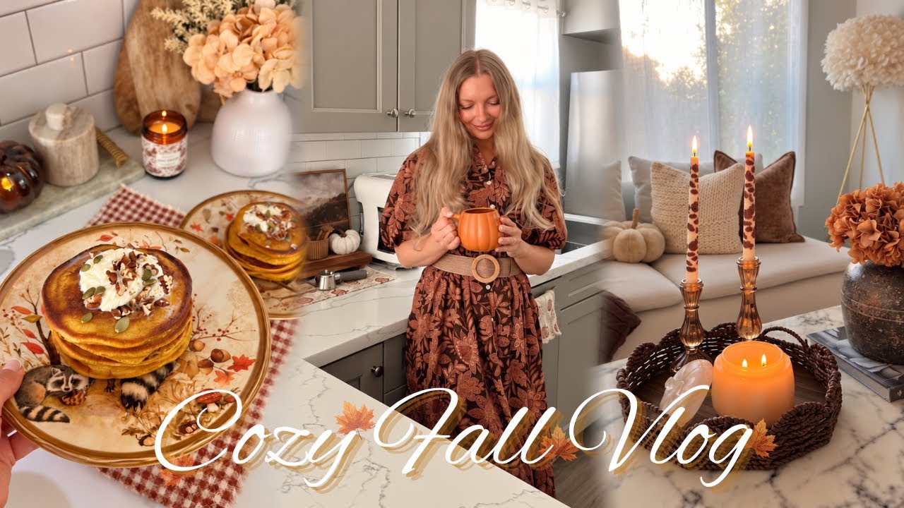 COZY FALL VLOG 🍂 Pumpkin Pancakes, Fall Shopping & Apple Picking