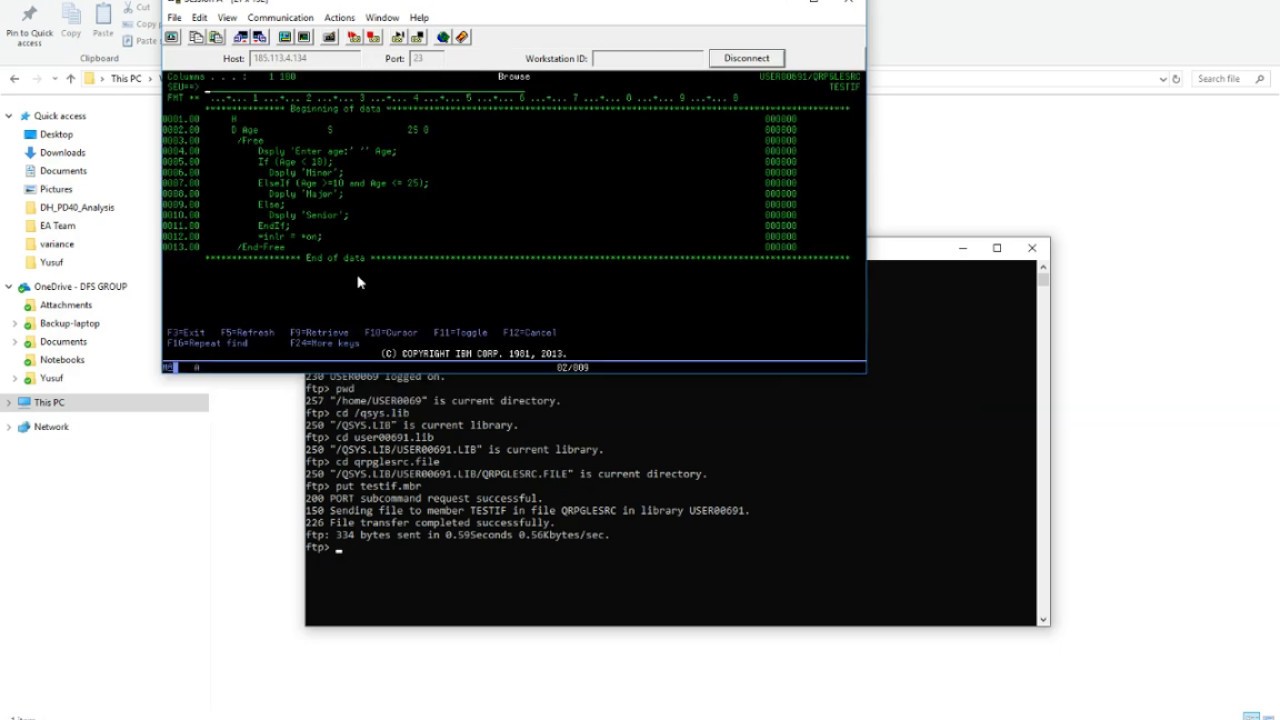 Download / Upload RPGLE program into IBM i | yusy4code