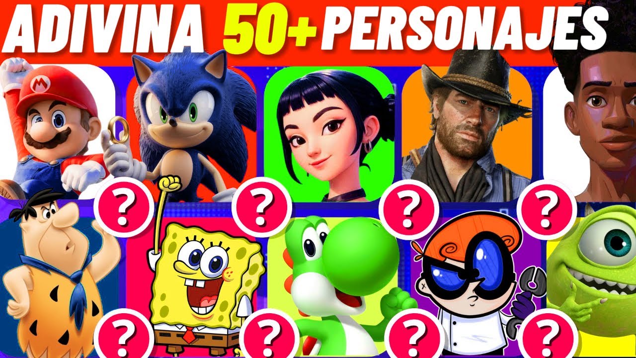 🔥 ¿PUEDES ADIVINAR EL PERSONAJE? | Dibujos Animados y Animación (Nivel Fácil a Difícil)