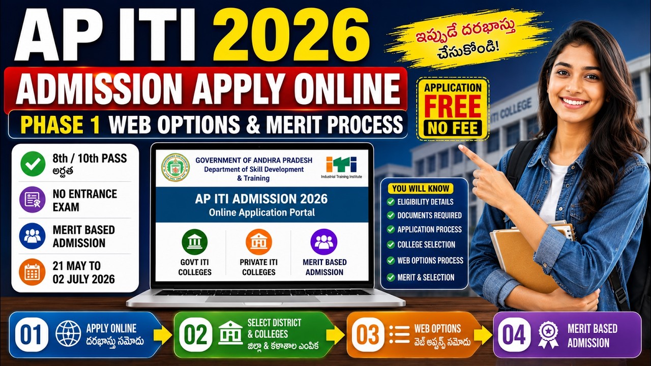 AP ITI 2026 Apply Online | AP ITI Admission Process, Eligibility, Web Options & Colleges