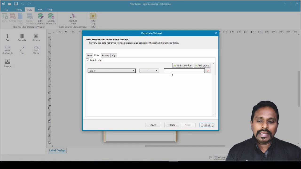 Zebra Designer V3 Database Connection
