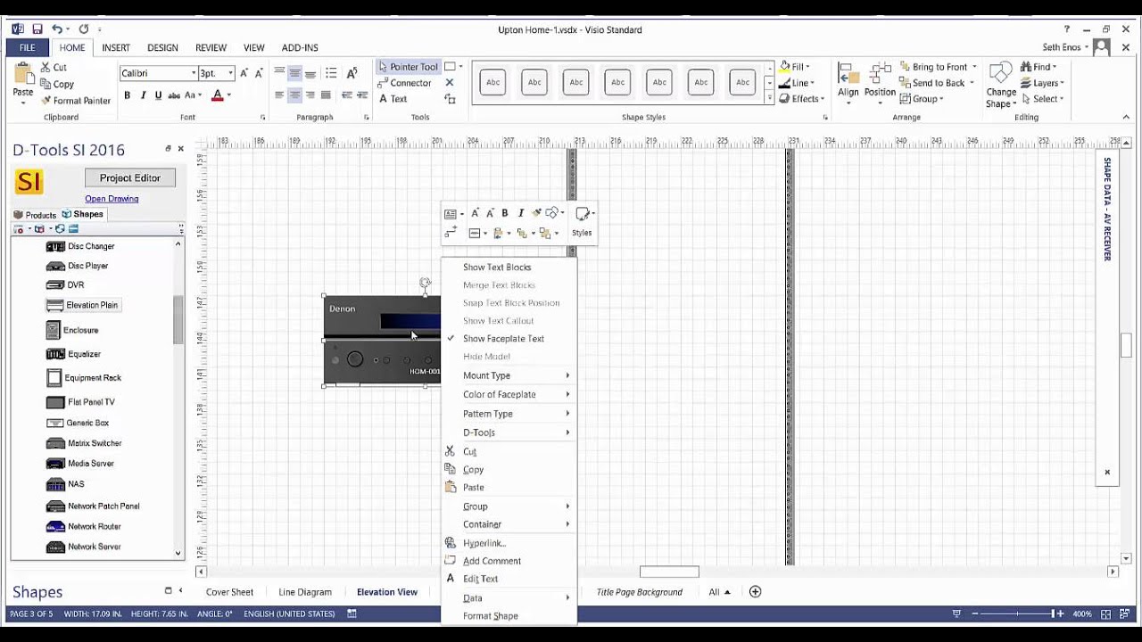 Creating an Elevation Drawing in Visio