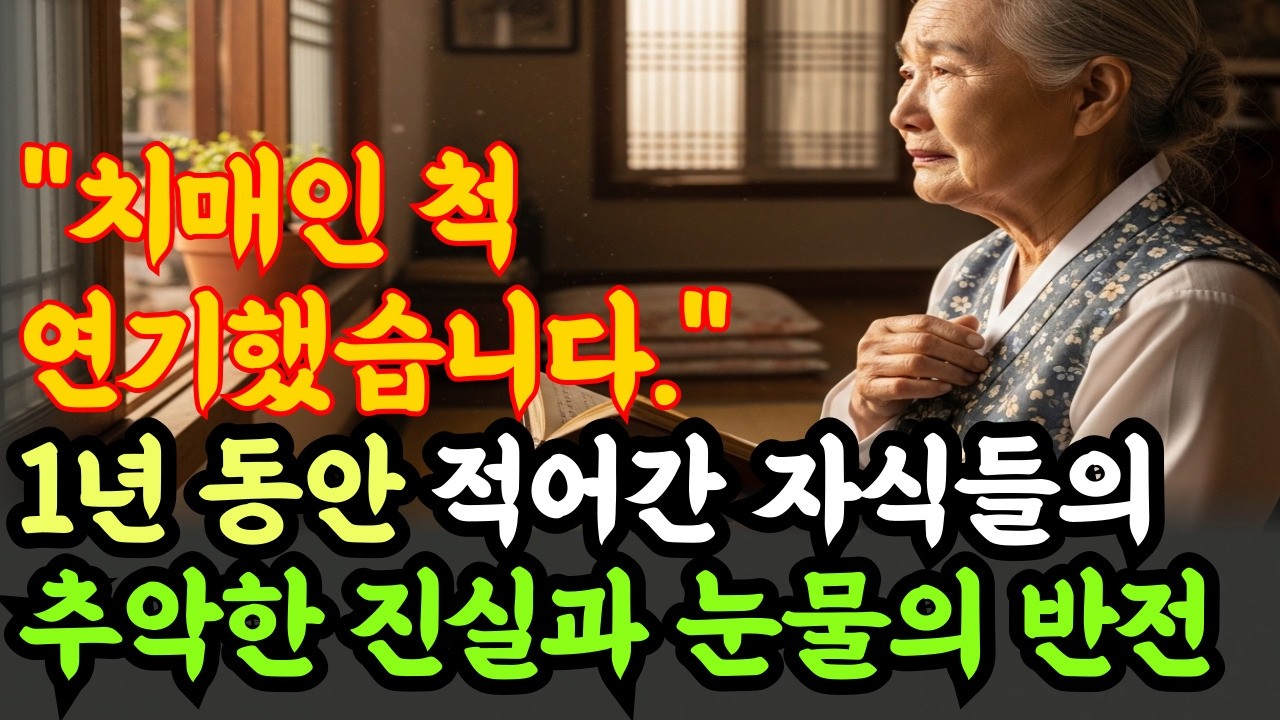치매 연기한 73세 어머니의 비밀 수첩 자식셋의 진심을 확인한 눈물의 반전 실화 #시니어감동사연 #치매 #치매반전실화 #부모님사랑 #효도 #눈물주의 #시니어 #시니어사연