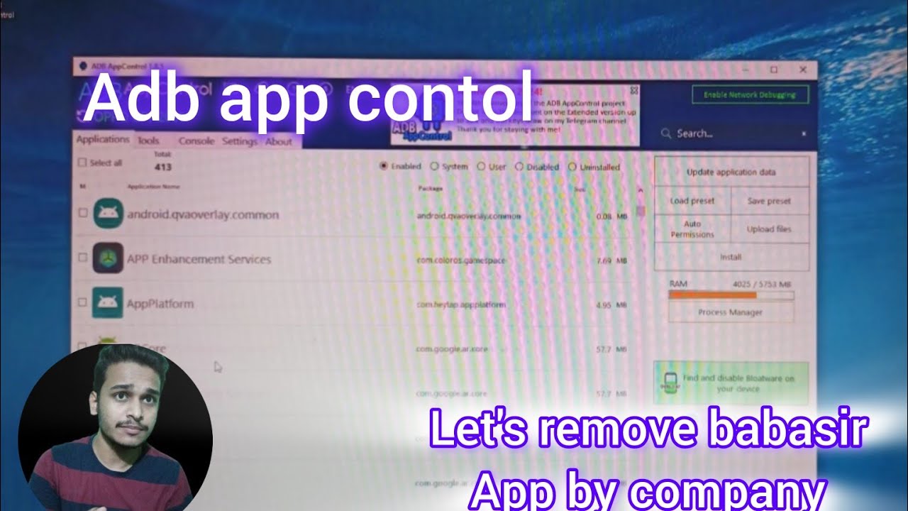 Adb app control no root | remove unwanted apps with one click | Tech Thakur1m