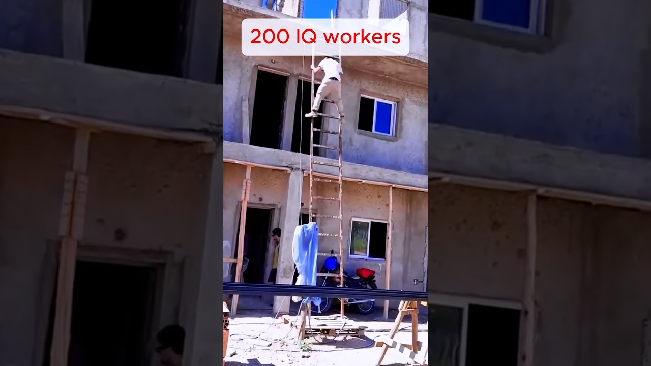 200 IQ workers #constructionwork #funny #satisfyingworkers #satisfyingwork #satisfyingjob #respect