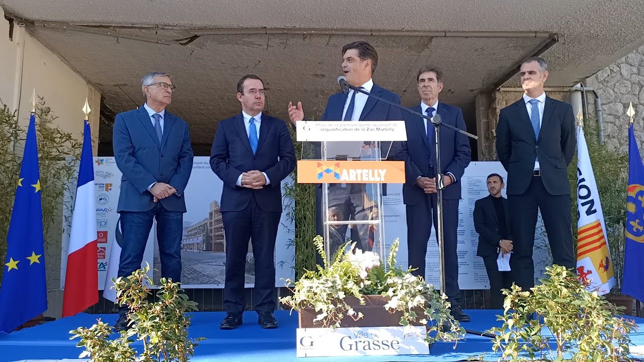 Grasse :  La Ville pose la première pierre du projet Martelly. Un tournant pour le cœur de ville !