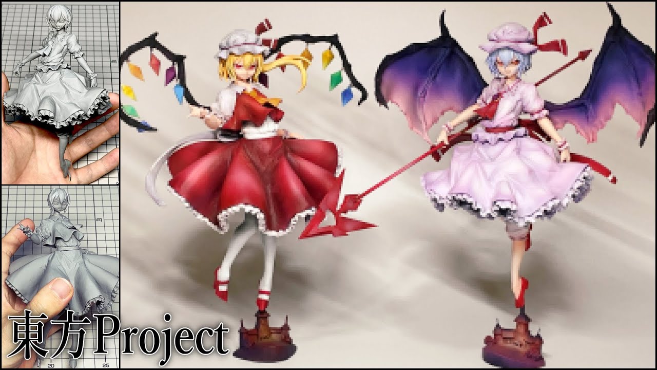 【東方Project】スカーレット姉妹のフィギュアを作ってみた【粘土】How to make a figure of  Scarlet Sisters.【Touhou Project】